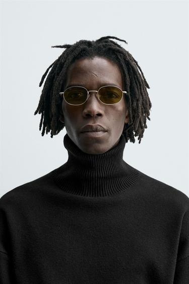 Zara Солнцезащитные очки в металлической круглой оправе