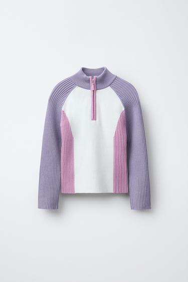 Zara Свитер из трикотажа в стиле колор-блок — SKI COLLECTION