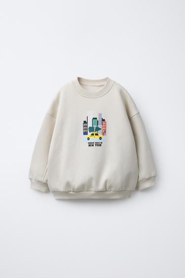 Zara Толстовка с принтом «город нью-йорк»
