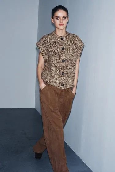 Жилет крупной вязки- Заказать в России