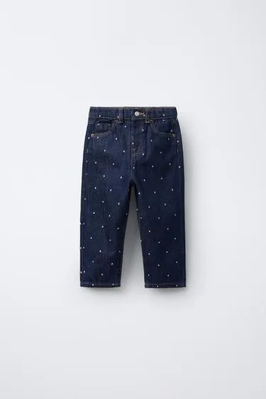 Джинсы MOM FIT с вышивкой- Заказать в России