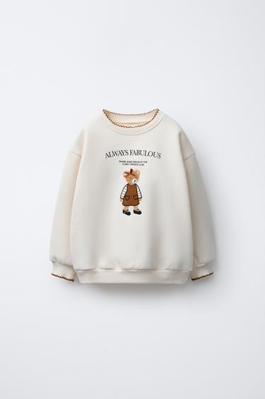 Zara Контрастная толстовка с медвежатами