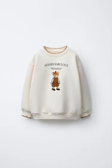 Контрастная толстовка с медвежатами