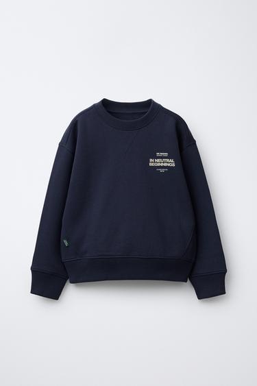 Zara Толстовка с надписью и этикеткой