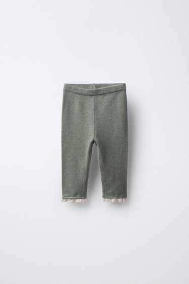 Zara Трикотажные легинсы с кружевом купить с доставкой.