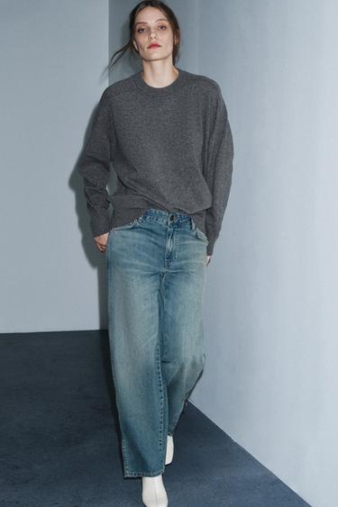 Zara Джинсы со средней посадкой и застежками-молниями — ZW COLLECTION LIMITED EDITION