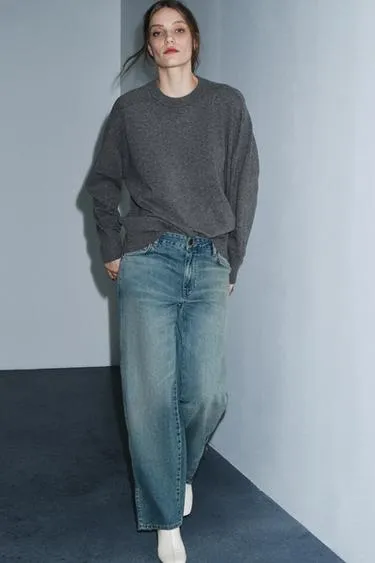 Джинсы со средней посадкой и застежками-молниями — ZW COLLECTION LIMITED EDITION- Заказать в России