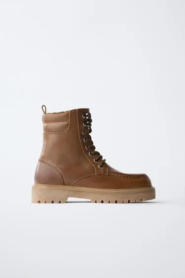 Ботинки кожаные с подкладкой