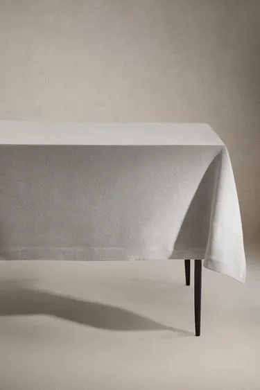 Полноцветное плотное льняное скатерть