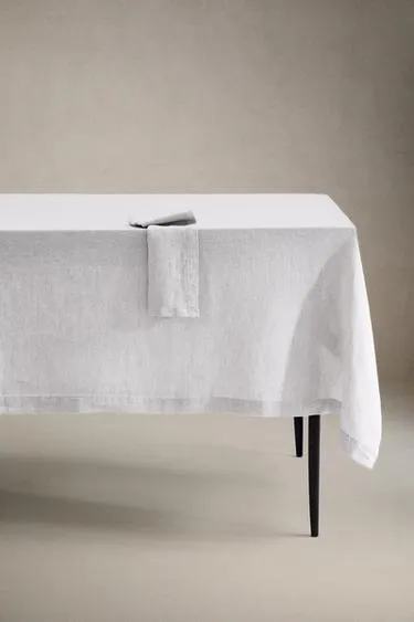 Скатерть из мятого льна