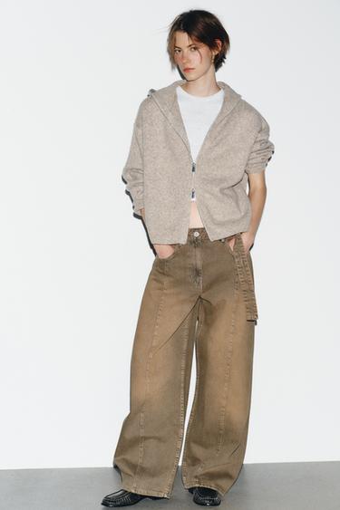 Zara Джинсы TRF OVERSIZE BARREL с низкой посадкой