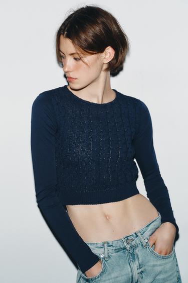 Zara Комбинированная футболка с жилетом