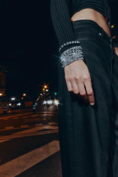 Zara Набор эластичных браслетов с украшениями купить с доставкой.