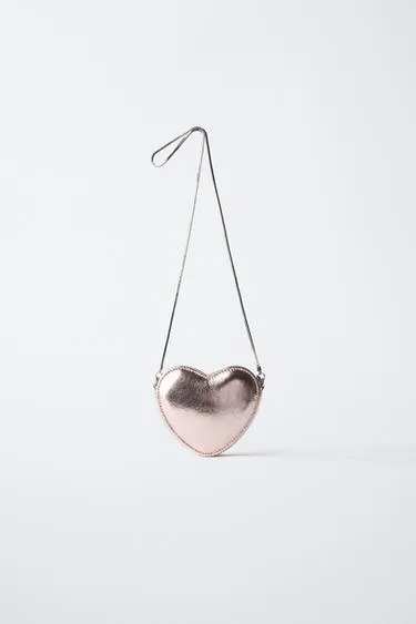 Сумка-сердце с металлизированным эффектом- Заказать в России