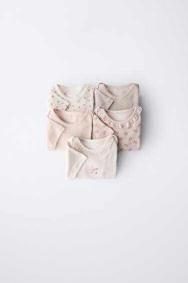 Zara Набор из пяти боди с цветочным принтом купить с доставкой.