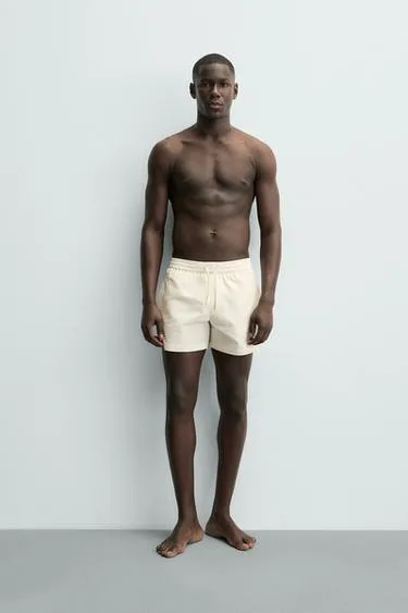 Полупрозрачные плавки из технической ткани средней длины ZARA- Заказать в России