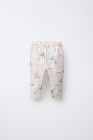 Zara Легинсы с принтом «лес»