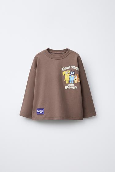 Zara Футболка с рельефным принтом BLUEY © LUDO STUDIO купить с доставкой.
