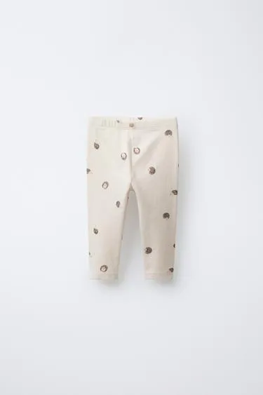 Тёплые легинсы «ежики»