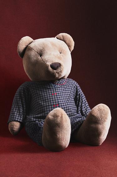 Zara Детский плюшевый медведь в рождественских пижамах XXL