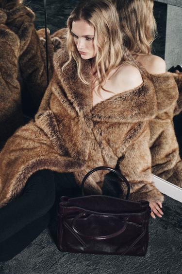 Zara Городская кожаная сумка