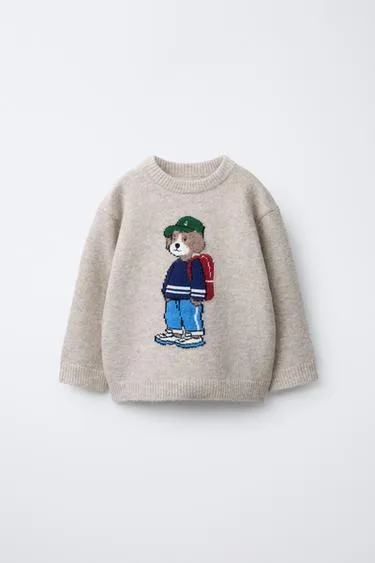 Мягкий трикотажный джемпер с вышивкой собаки- Заказать в России