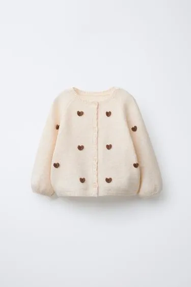 Кардиган с сердцами
