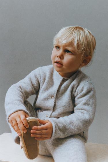 Zara Трикотажные брюки с вышивкой цветов