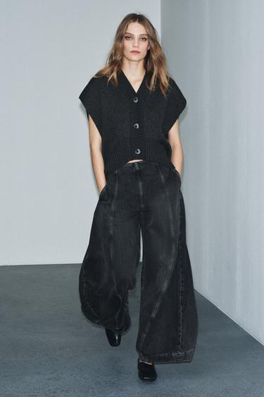 Zara Джинсы BALLOON с высокой посадкой — ZW COLLECTION