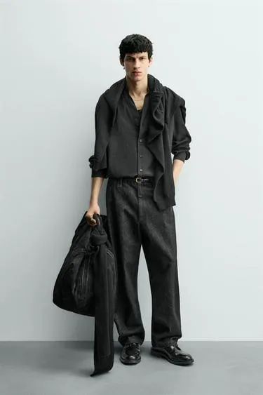 Рубашка струящегося покроя из рельефной ткани- Заказать в России