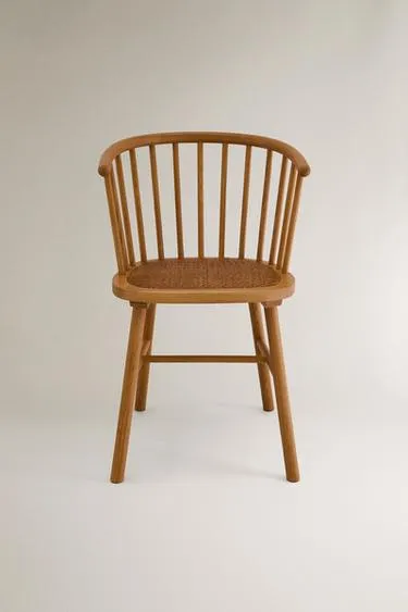 Стул из ясеня и плетеного ротанга