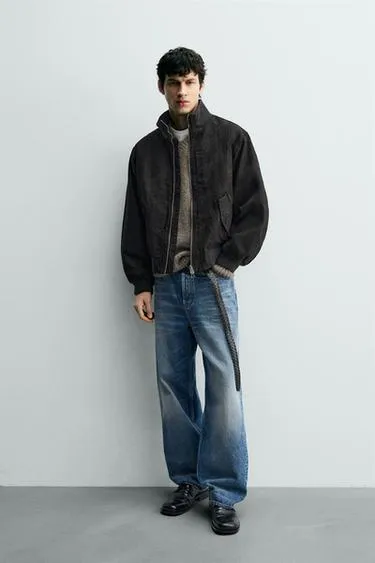 Бомбер из мятой ткани- Заказать в России