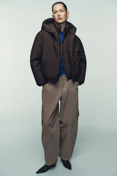 Стеганый анорак с капюшоном WATER REPELLENT WINDPROOF- Заказать в России