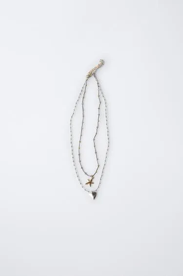 Набор из двух кулонов в виде сердца и звезды- Заказать в России