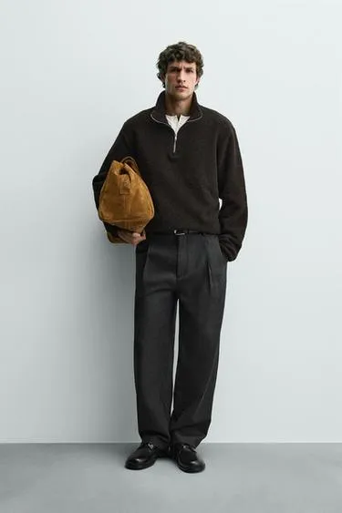 Толстовка из искусственной овчины с воротником на молнии- Заказать в России