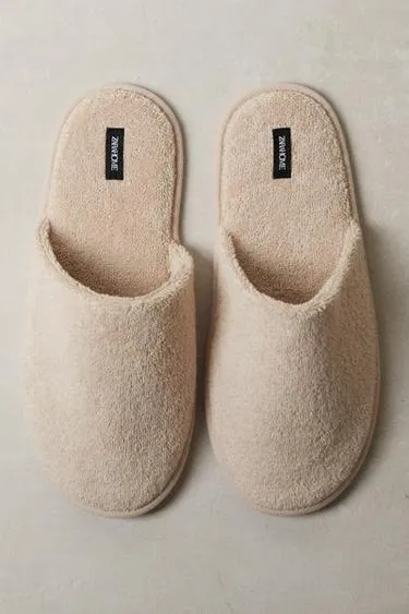 Туфли-сабо из махрового полотна