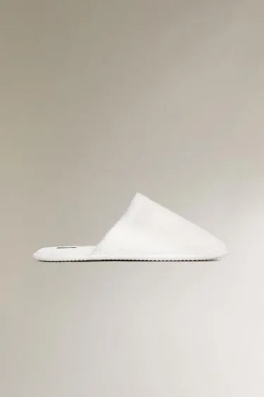 Тапочки из махрового хлопка с обрамлением- Заказать в России