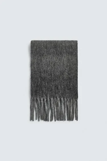 Шарф с начесом и бахромой- Заказать в России