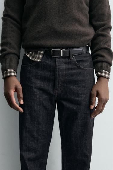 Zara Двусторонний кожаный ремень