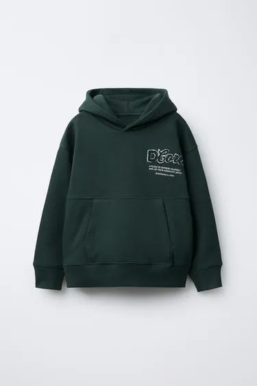 Худи с надписью из махровой ткани