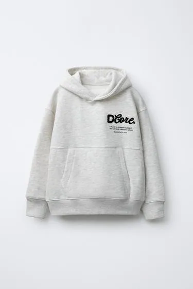 Худи из махровой ткани с надписью