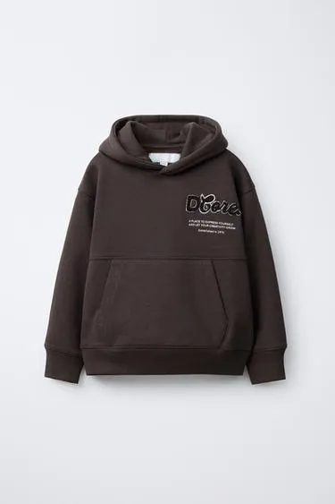 Худи из махровой ткани с надписью- Заказать в России