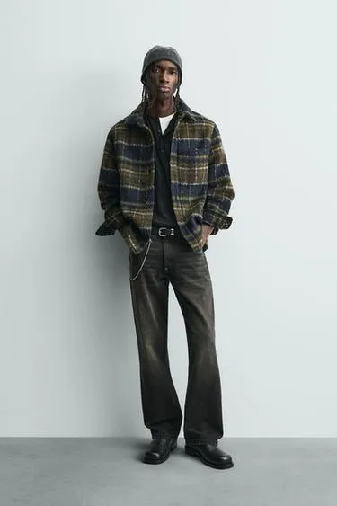 Куртка-рубашка из искусственного меха- Заказать в России