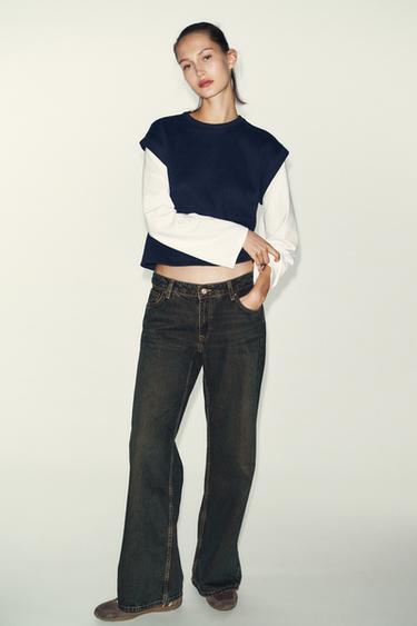 Zara Футболка с комбинированным жилетом купить с доставкой.