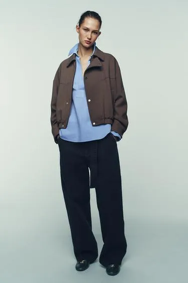 Бомбер с перекрестной застежкой