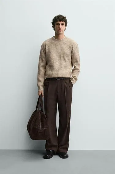 Свитер в рубчик с пуговицами- Заказать в России