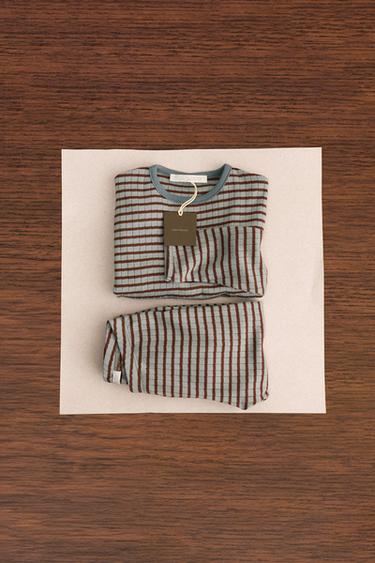 Zara ZARA TIMELESS - пижама в рубчик в полоску купить с доставкой.