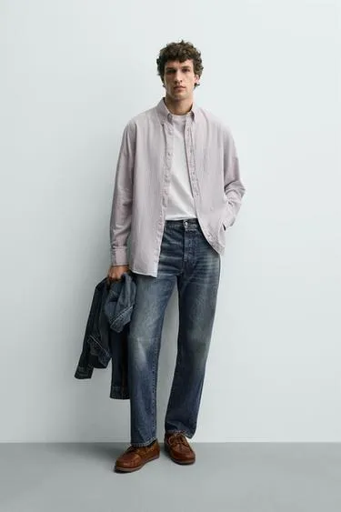 Рубашка в клетку с карманом