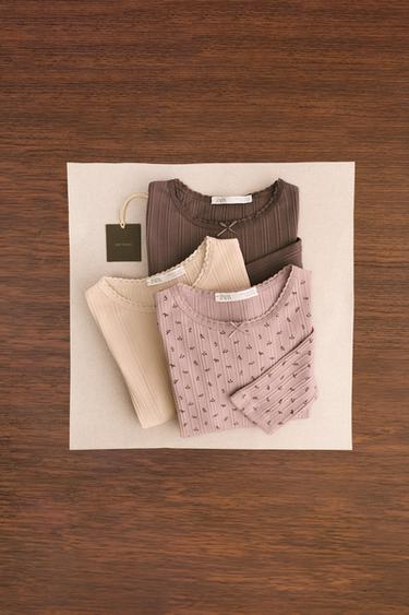 Zara ZARA TIMELESS - набор из трех футболок в рубчик купить с доставкой.