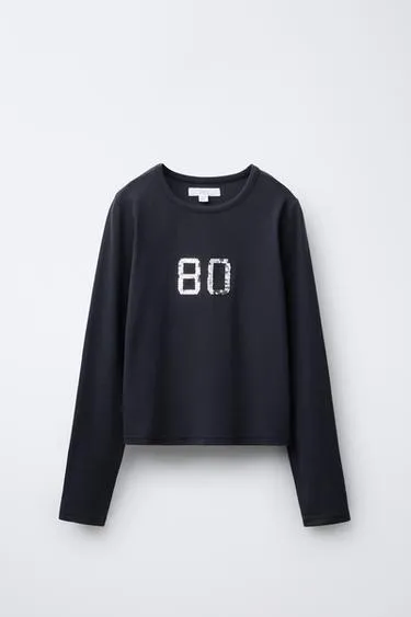 Футболка с вышивкой и пайетками- Заказать в России